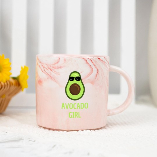 Avocado Girl Marble Mugs