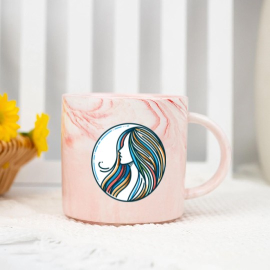 Woman, Spectrum of Serenity Marble Mugs