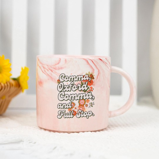 Oxford comma. For grammar students and teachers Marble Mugs