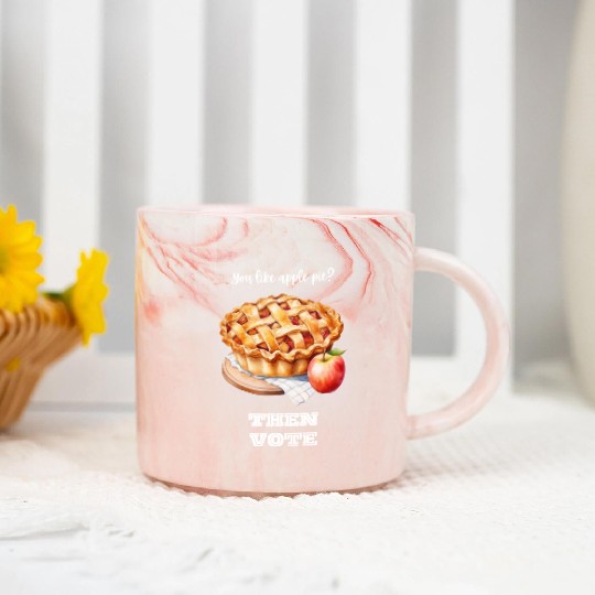 Election 2024 - Voting is as American as Apple Pie Marble Mugs
