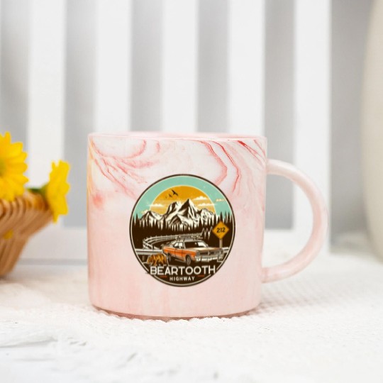 Beartooth Highway US 212 Marble Mugs