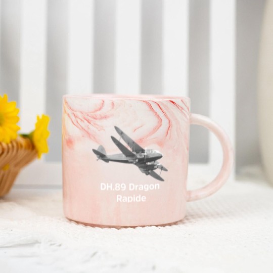 Havilland Dragon Rapide Short-haul airline Marble Mugs