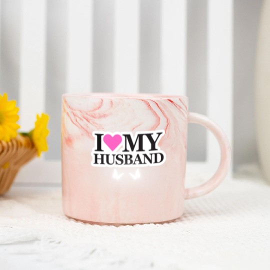 I love my husband Marble Mugs