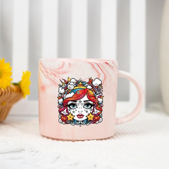 Celestial girl Marble Mugs