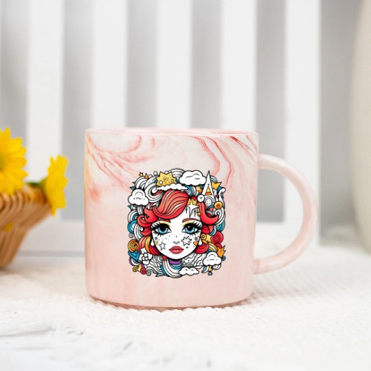 Celestial girl Marble Mugs