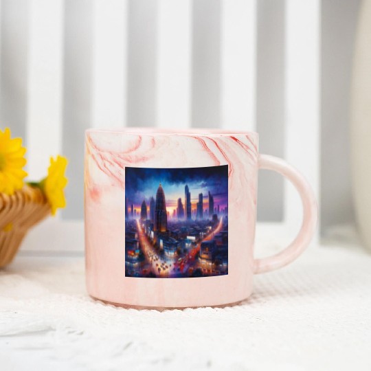 Urban Twilight Marble Mugs