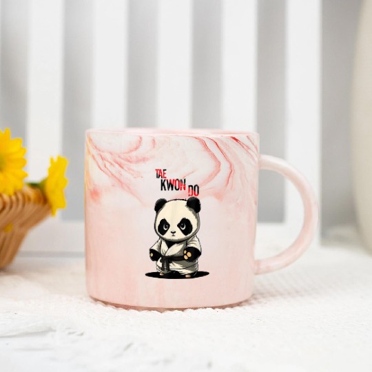 Taekwondo Panda Korean Mma Tkd Marble Mugs