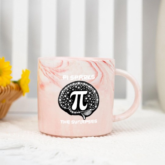Funny Pi Day 2024 3,14 Pi Number Symbol Math Marble Mugs