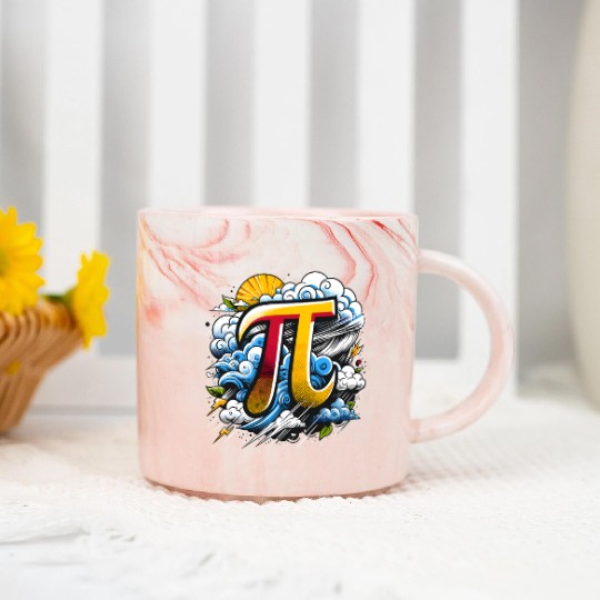 Funny Pi Day 2024 3,14 Pi Number Symbol Math Marble Mugs