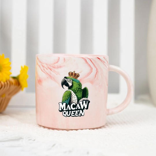 Green Macaw Ornithologist Macaw Queen Marble Mugs