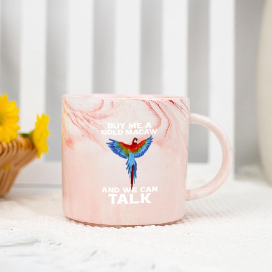 Blue Gold Macaw Ornithologist Enthusiast Gift Marble Mugs