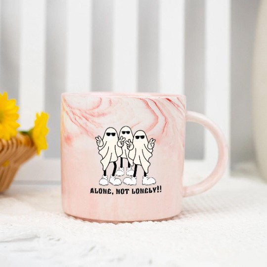 Alone, not lonely!!! Marble Mugs