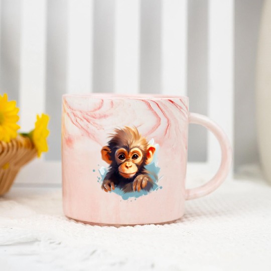 Cute Monkey for Kids for a Kid Marble Mugs