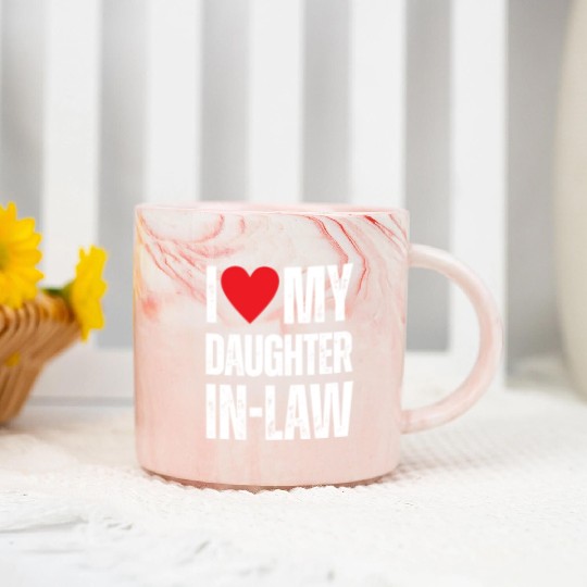 I Love My Daughter in Law Marble Mugs