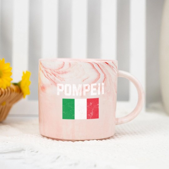 Pompeii Flag Italy Geology Marble Mugs