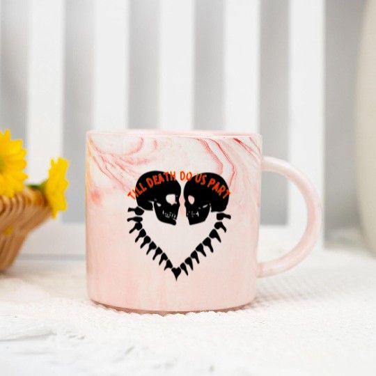 Skulls Till Death Do Us Part Heart © Marble Mugs