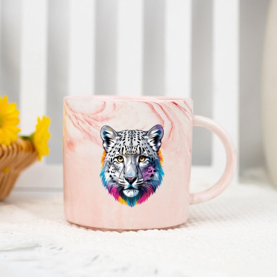 Snow Leopard Marble Mugs