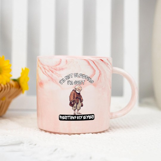 I'm Not Sleeping I'm Just Resting My Eyes Marble Mugs