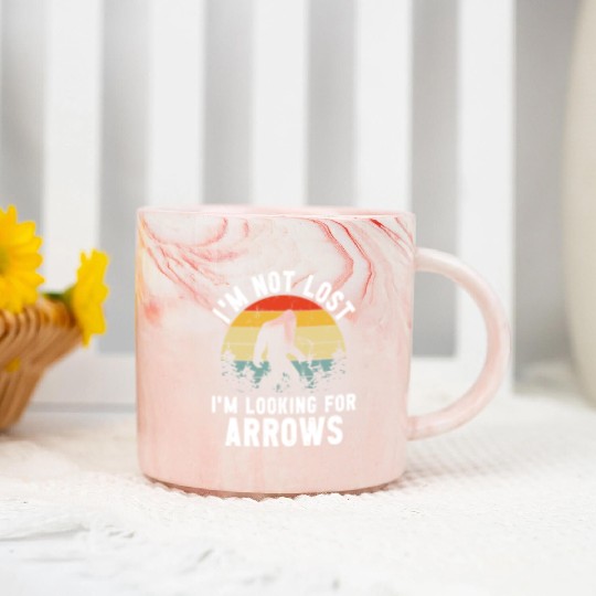 Retro Archery Bigfoot Marble Mugs