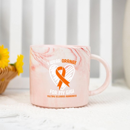 I Wear Orange For My Gigi Multiple Sclerosis Aware Marble Mugs