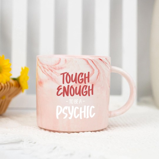 Tough Enough To Be A Psychic Celestial Card Marble Mugs