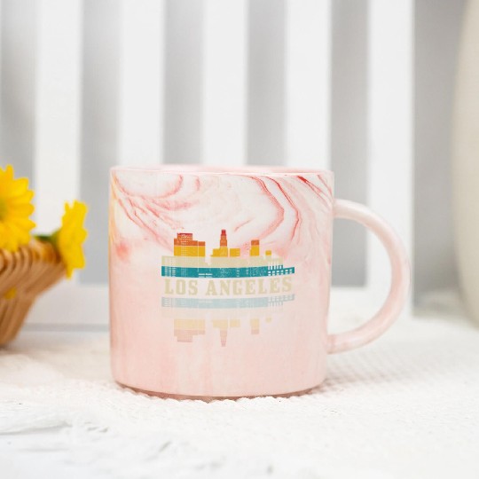 Los Angeles California LA Gift Marble Mugs
