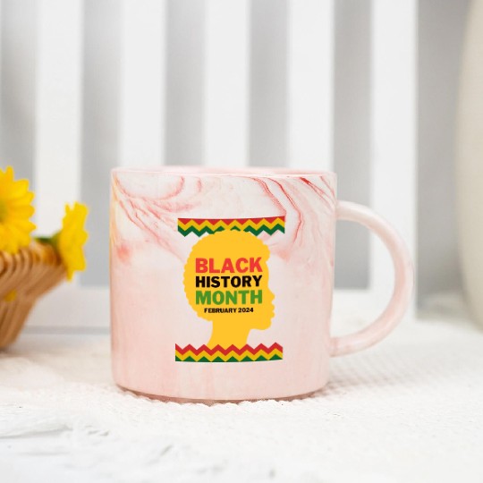 Strength in Diversity Black History Month February Marble Mugs