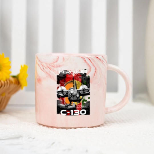 C-130 Hercules Military Aircraft Marble Mugs