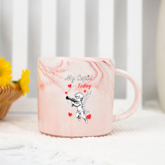 Valentines day, my cupid today. Marble Mugs