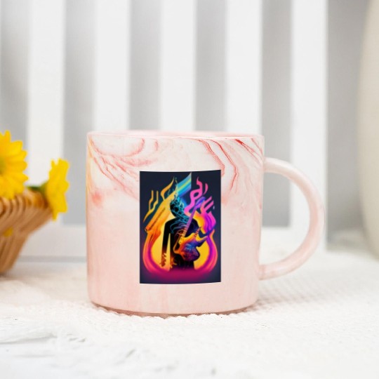 Dance Through Spectrum Immerse in Color and sound Marble Mugs