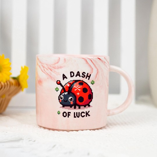 Ladybug: A dash of luck Marble Mugs