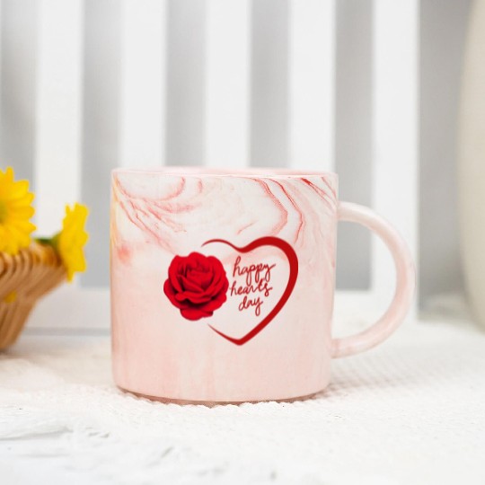 spread love with valentine Marble Mugs