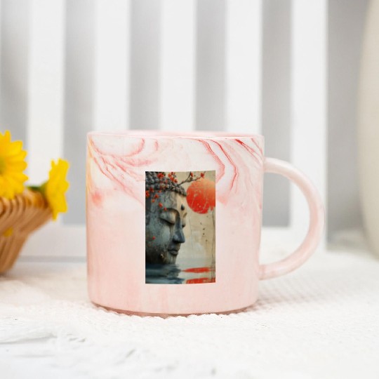 Blessed Buddha Marble Mugs