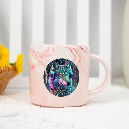 Electric Wilderness Glow 4 Marble Mugs