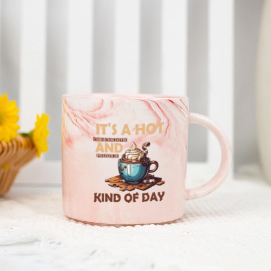 hot chocolate and puzzle kind of day Vintage retro Marble Mugs