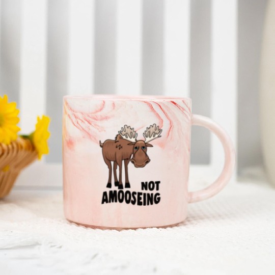 Not Amooseing Cool Moose Marble Mugs