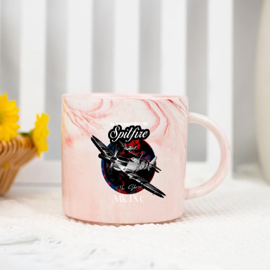 Supermarine Spitfire MK.IXc WW2 Fighter Plane Marble Mugs