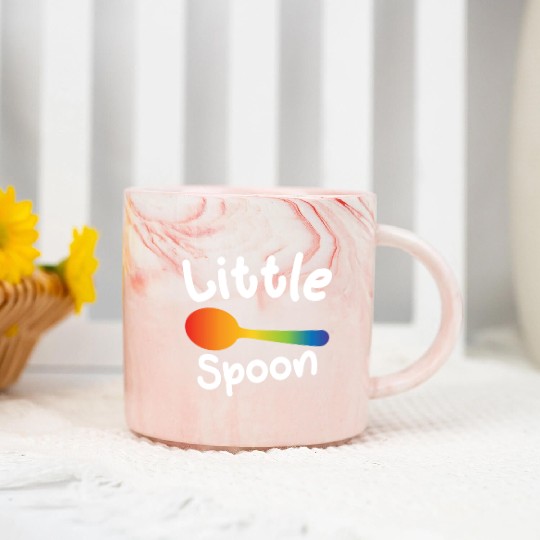 Little Spoon LGBT Pride Gay Lesbian Couple Love Marble Mugs