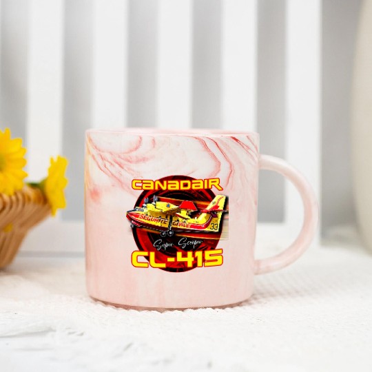 Canadair cl-415 Super Scooper firebomber Aircraft Marble Mugs