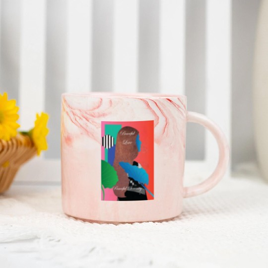 Peaceful Love, Peaceful Serenity Marble Mugs