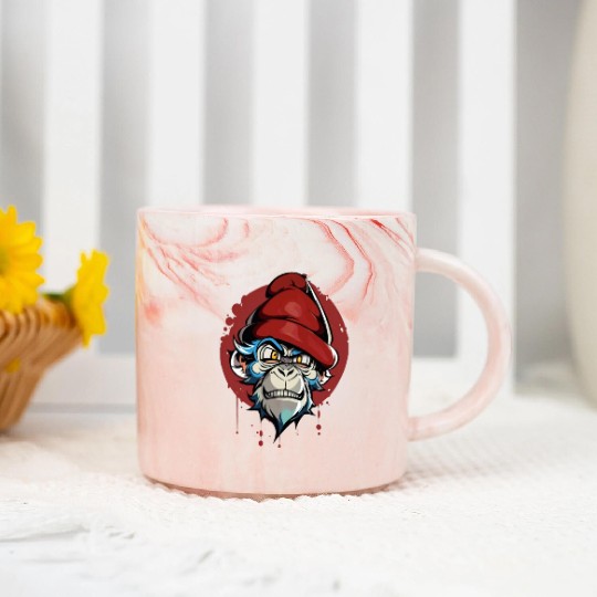 Angry Monkey Design Marble Mugs