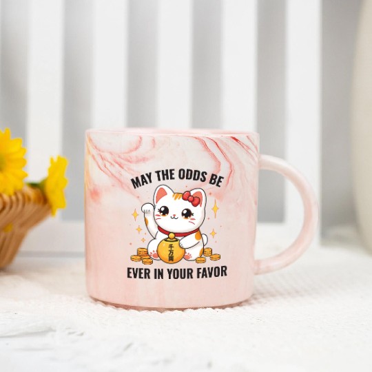 maneki neko Marble Mugs