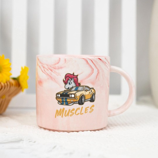 Pony car with muscles Marble Mugs