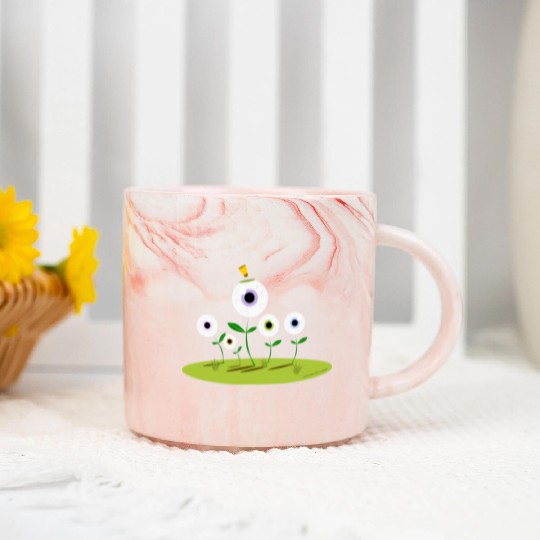 CIRCUS IN SPRING: EYES ON SPRING FLOWERS Marble Mugs