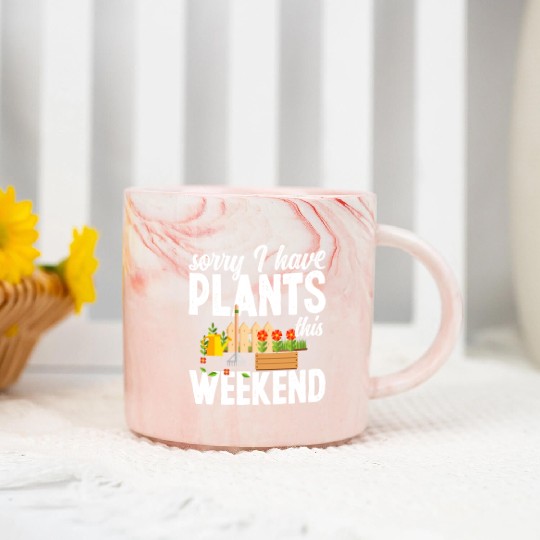 Garden Gardening Weekend Marble Mugs