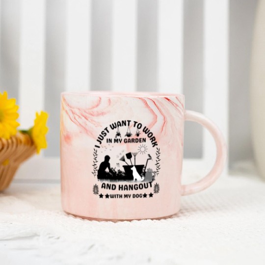 Garden Bliss: Uniting Dog Lovers and Green Thumbs! Marble Mugs