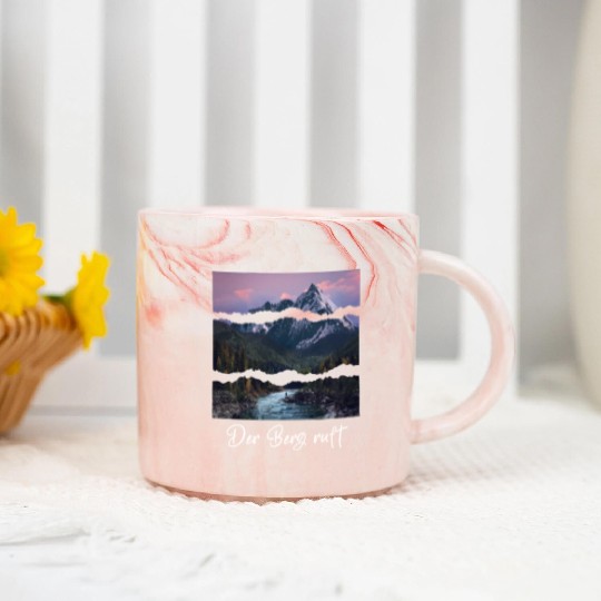 the mountain is calling Marble Mugs
