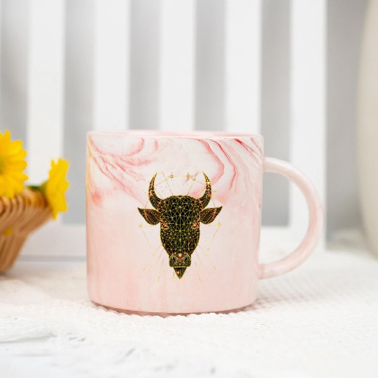 Minotaur Bull Taurus Zodiac Marble Mugs
