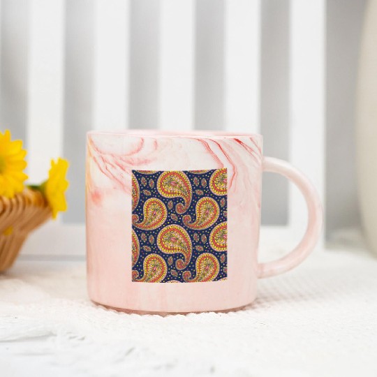 Paisley Pattern, Timeless pattern, Vintage Marble Mugs