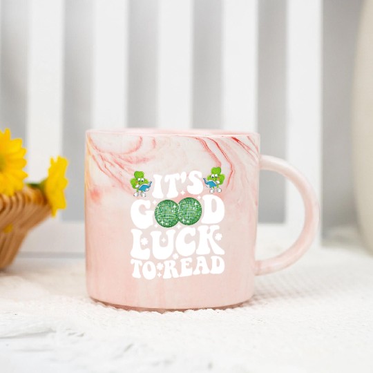 It's Good Luck To Read St Patricks Day Disco Ball Marble Mugs